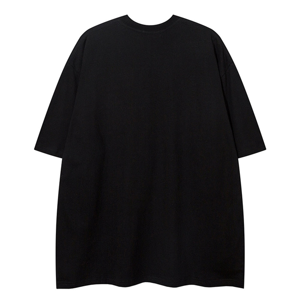 Aolamegs T-shirt Men Green Hair Girl Cartoon Anime Printed O-Neck Streetwear Japanese Harajuku Fashion Tops Men Clothing Summer