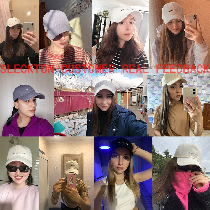 SLECKTON 2023 New Baseball Cap for Women and Men Summer Fashion Visors Cap Boys Girls Casual Snapback Hat CHALLENGE Hip Hop Hats