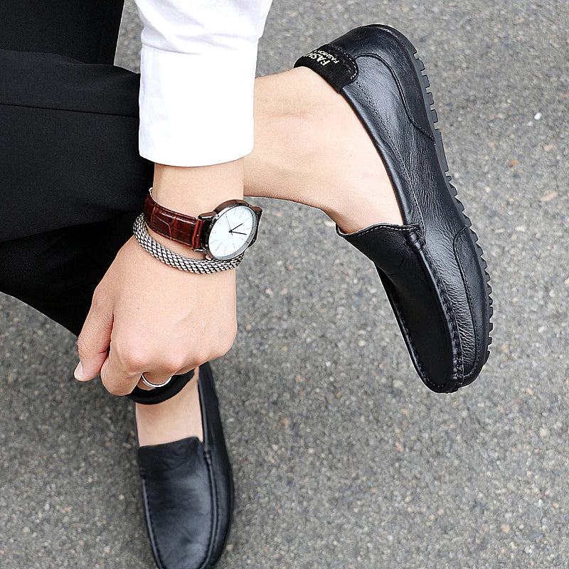 Man Leather Shoes Handmade High-quality Loafers Summer New 2023 Outdoor Casual Driving Shoes Sneakers Men Luxury Large Size 47