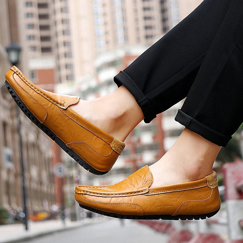 Man Leather Shoes Handmade High-quality Loafers Summer New 2023 Outdoor Casual Driving Shoes Sneakers Men Luxury Large Size 47