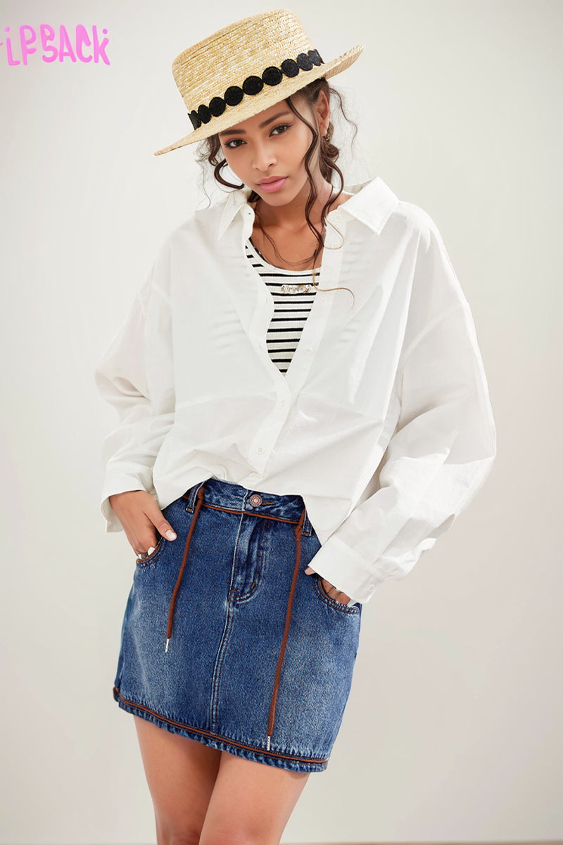 Elf Sack Summer Short Denim Skirt