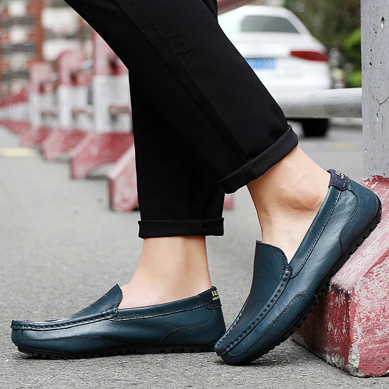 Man Leather Shoes Handmade High-quality Loafers Summer New 2023 Outdoor Casual Driving Shoes Sneakers Men Luxury Large Size 47