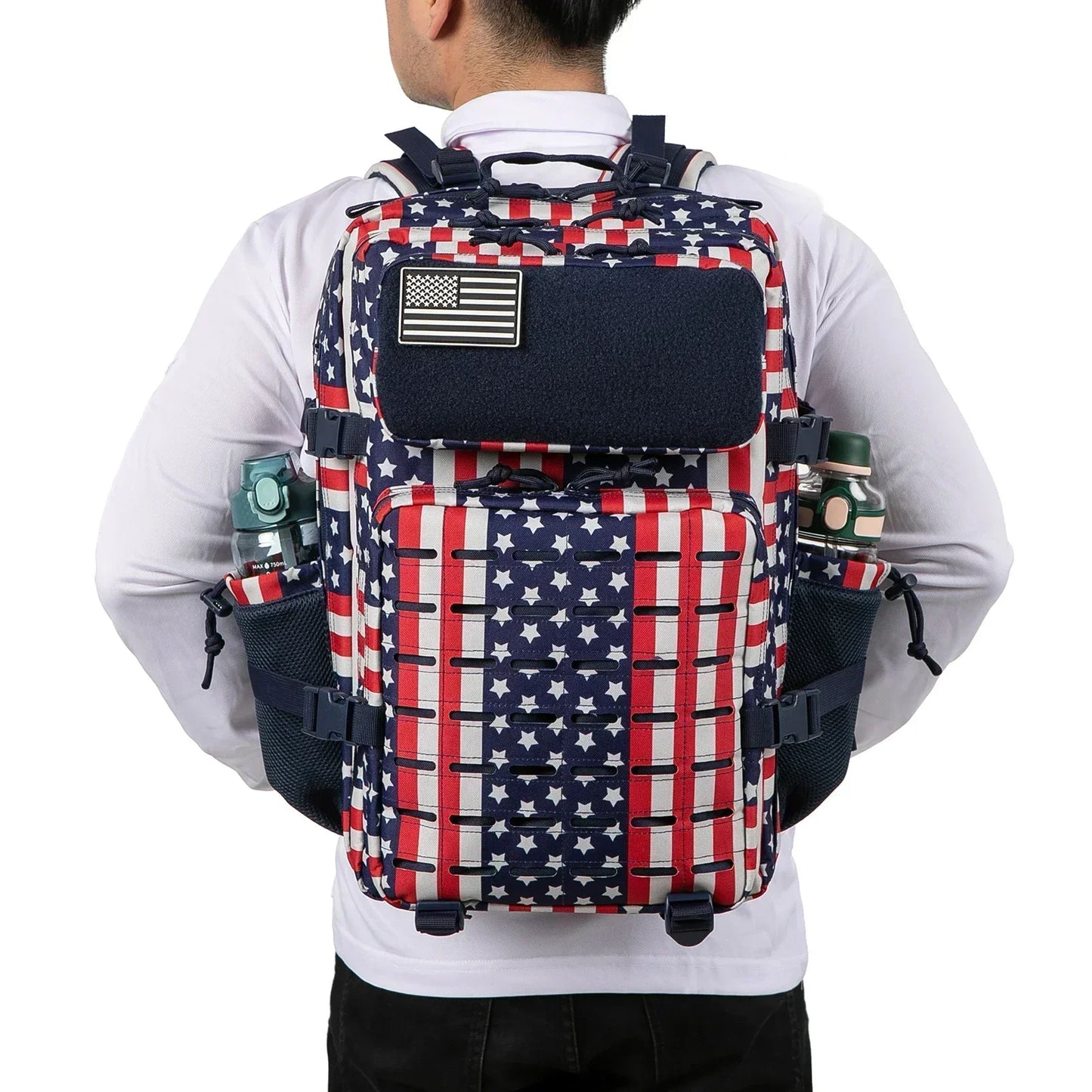 QT&QY 25L/45L Military Tactical Backpack for Women/men Army Laser Cut Molle Daypack School Bag Gym Rucksack with Dual Cup Holder