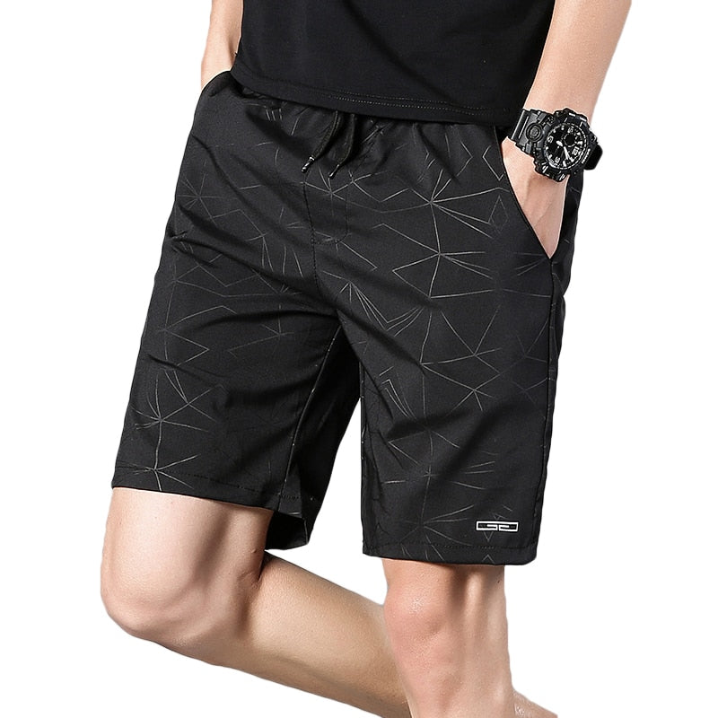 Summer Men's Beach Shorts 2023 New Fashion Print Pattern Casual Quick-drying Pants Male Bermuda Straight Short Pants Brand