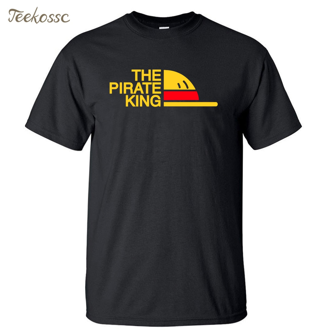 New Brand T-Shirt Men The Pirate King T Shirt Mens Luffy Tshirt Summer Tees Japanese Anime Cotton Short Sleeve Men's
