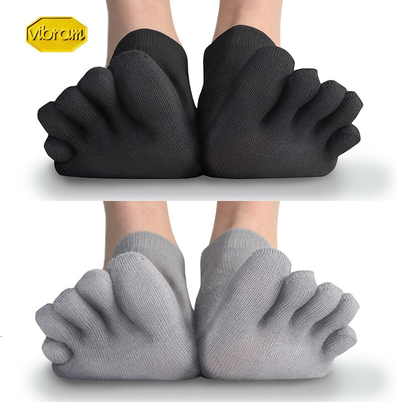 Vibram Five-toe Socks Five Fingers Men Women Spring Summer Outdoor Leisure Sweat-absorbent Wear Sports Low Tube Solid Basketball