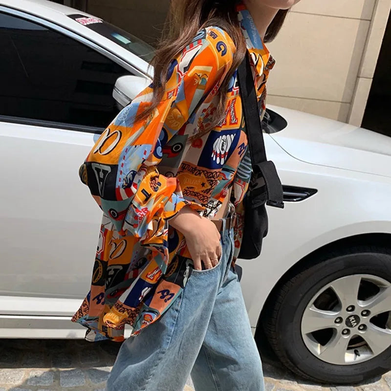 XEJ Vintage Clothes Summer Women's Clothing Street Style Women Tops Harajuku Shirt Boho Blouse for Women Long Sleeve Shirt