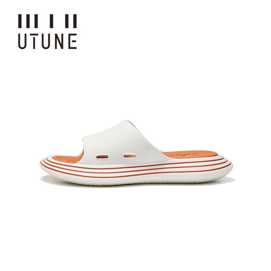 UTUNE Runway Slippers Women Summer Shoes Outside EVA Outdoor Slides Men Soft Thick Sole Non-slip Beach Pool Sandals Indoor Bath